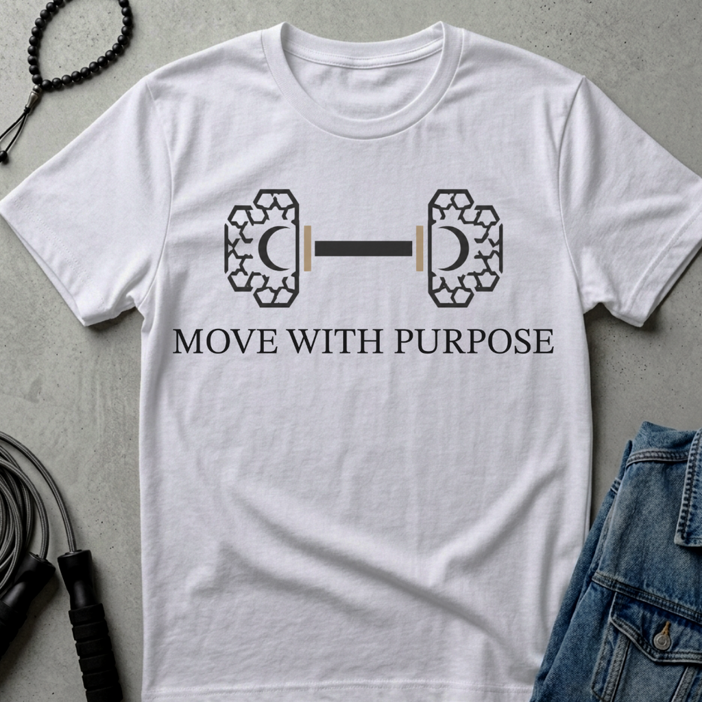 Move With Purpose T-Shirt | Motivational Typography Tee | Bella+Canvas 3001