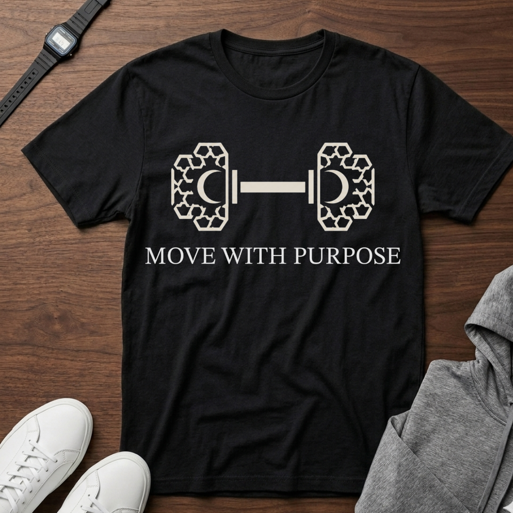 Move With Purpose T-Shirt | Motivational Typography Tee | Bella+Canvas 3001