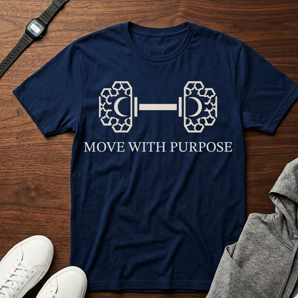 Move With Purpose T-Shirt | Motivational Typography Tee | Bella+Canvas 3001