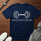 Move With Purpose T-Shirt | Motivational Typography Tee | Bella+Canvas 3001