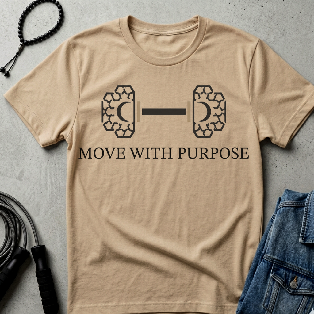 Move With Purpose T-Shirt | Motivational Typography Tee | Bella+Canvas 3001