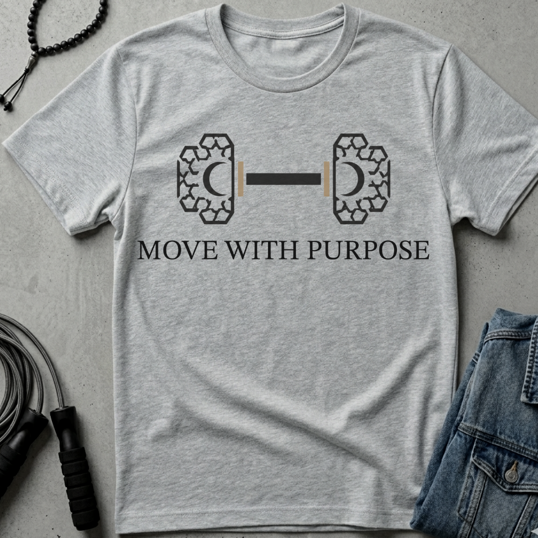 Move With Purpose T-Shirt | Motivational Typography Tee | Bella+Canvas 3001