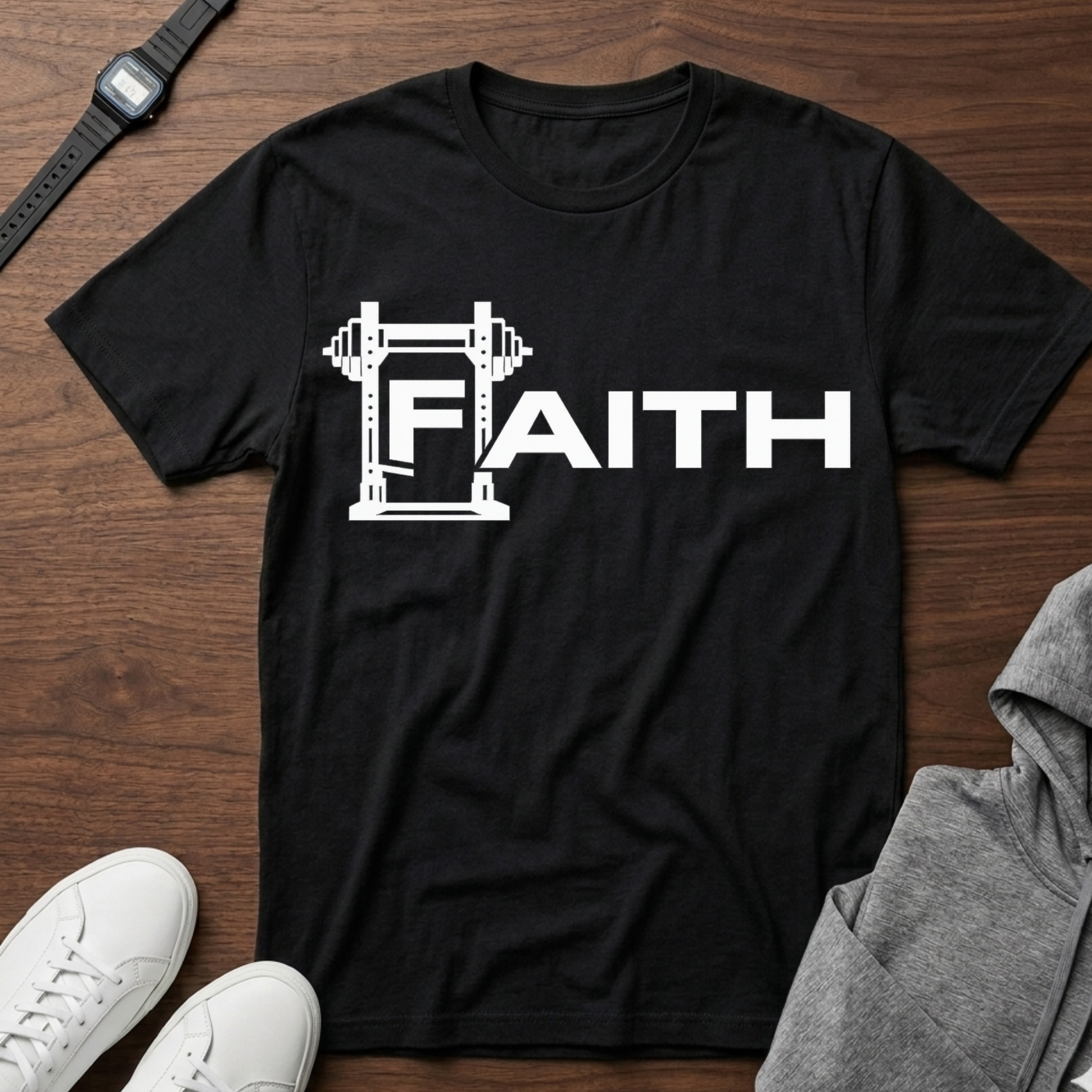 Faith with Barbell T-Shirt