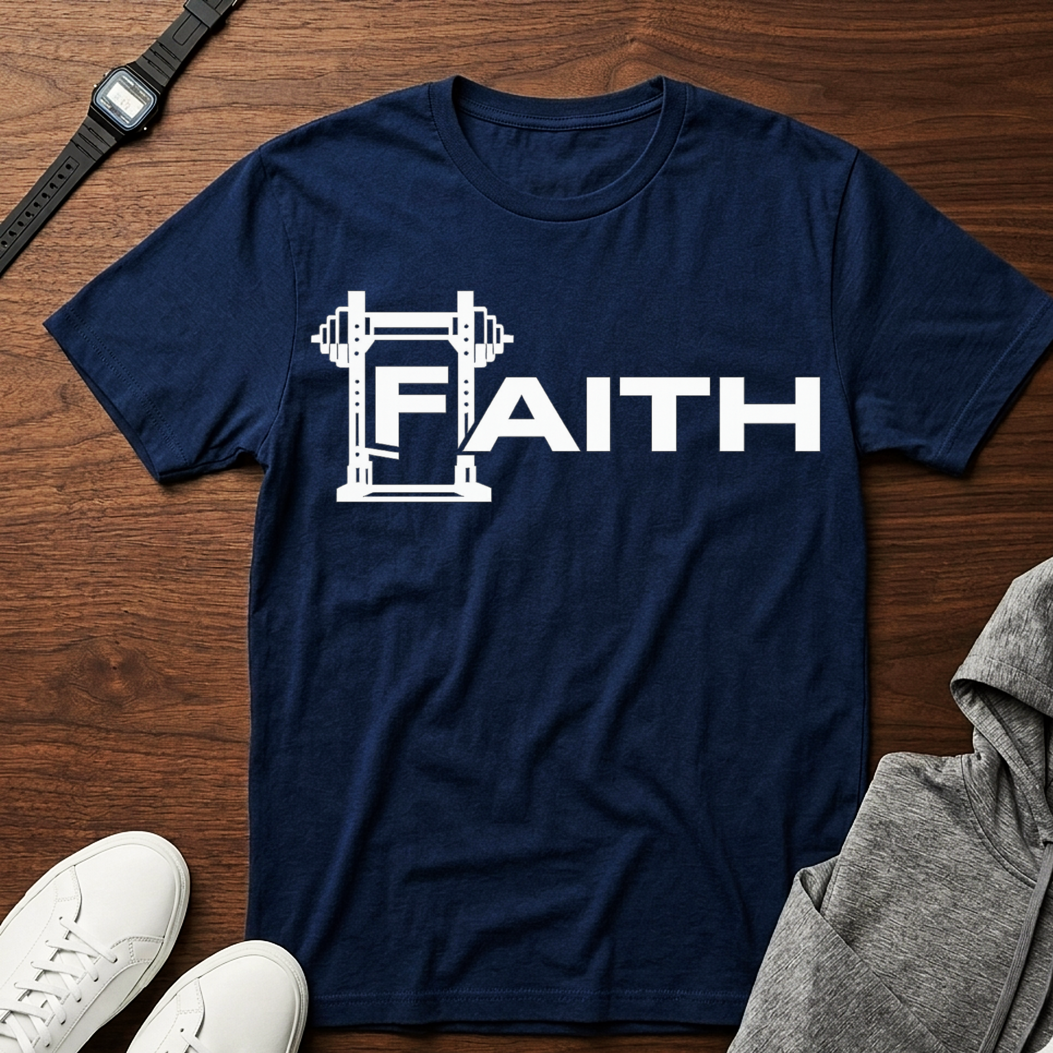 Faith with Barbell T-Shirt