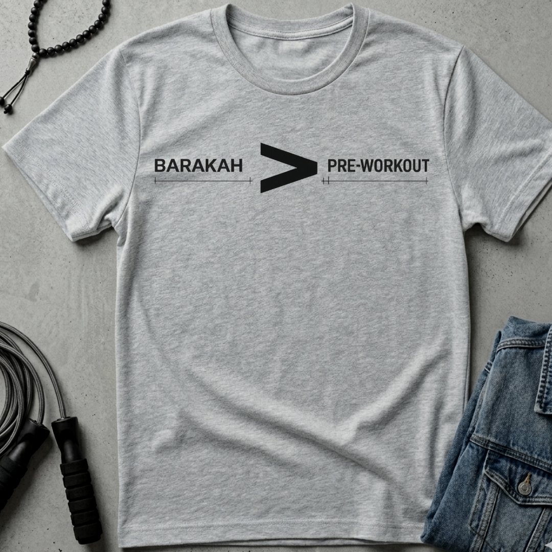 BARAKAH over PREWORKOUT Tee | Fitness Motivation Workout Shirt