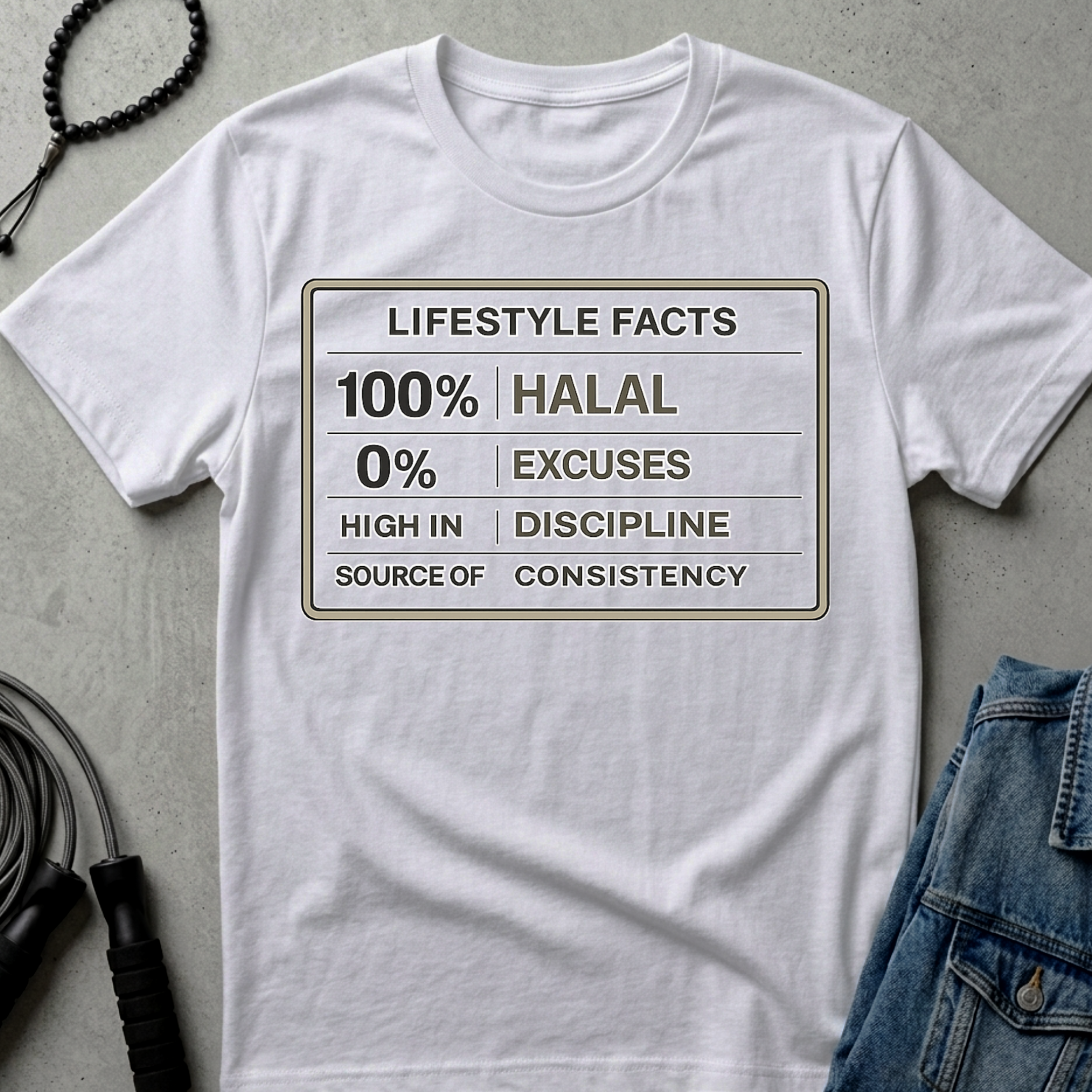 100% Halal Lifestyle Facts Tee | Faith-Based Statement Shirt