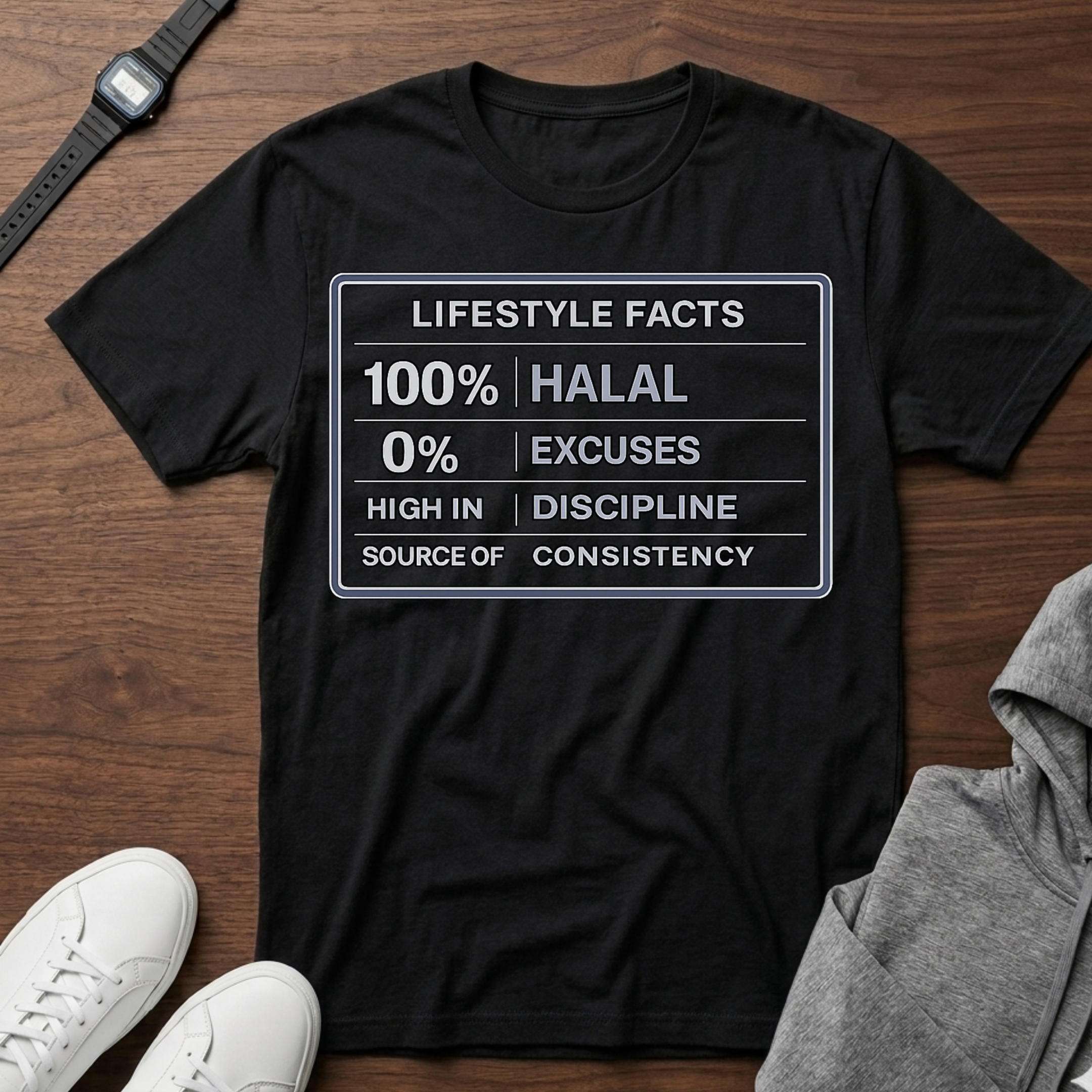 100% Halal Lifestyle Facts Tee | Faith-Based Statement Shirt