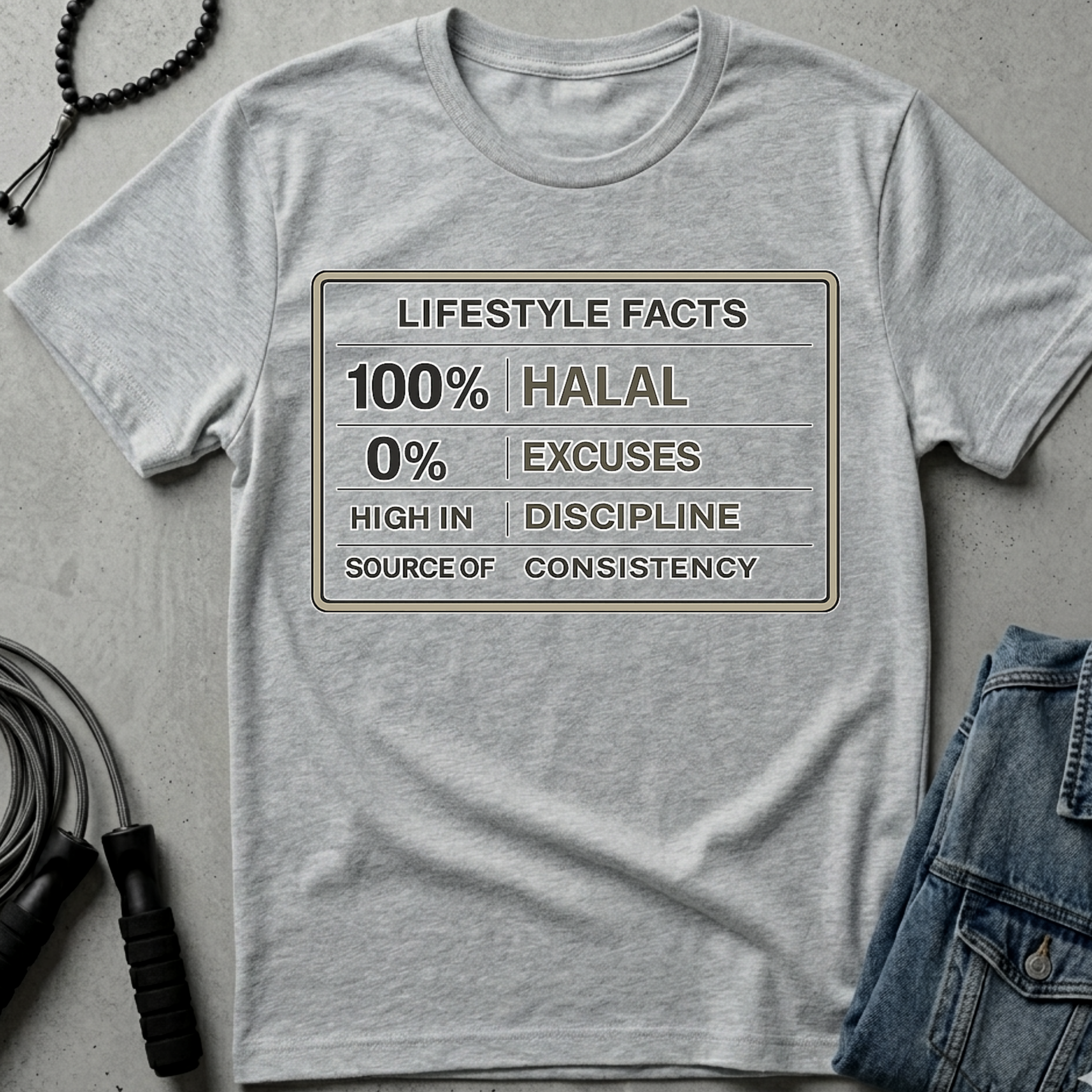 100% Halal Lifestyle Facts Tee | Faith-Based Statement Shirt