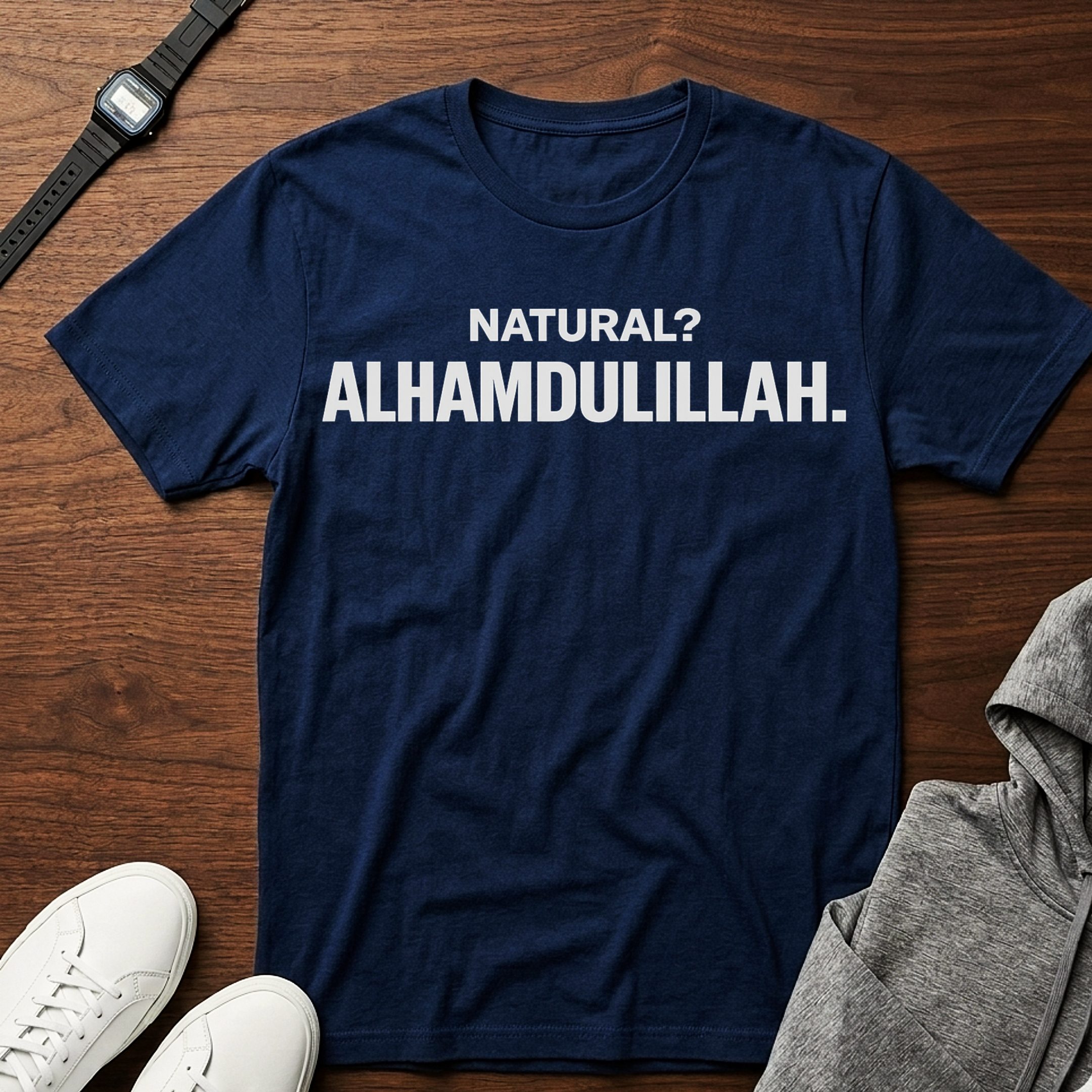 Alhamdulillah calligraphy Tee | Islamic gratitude shirt