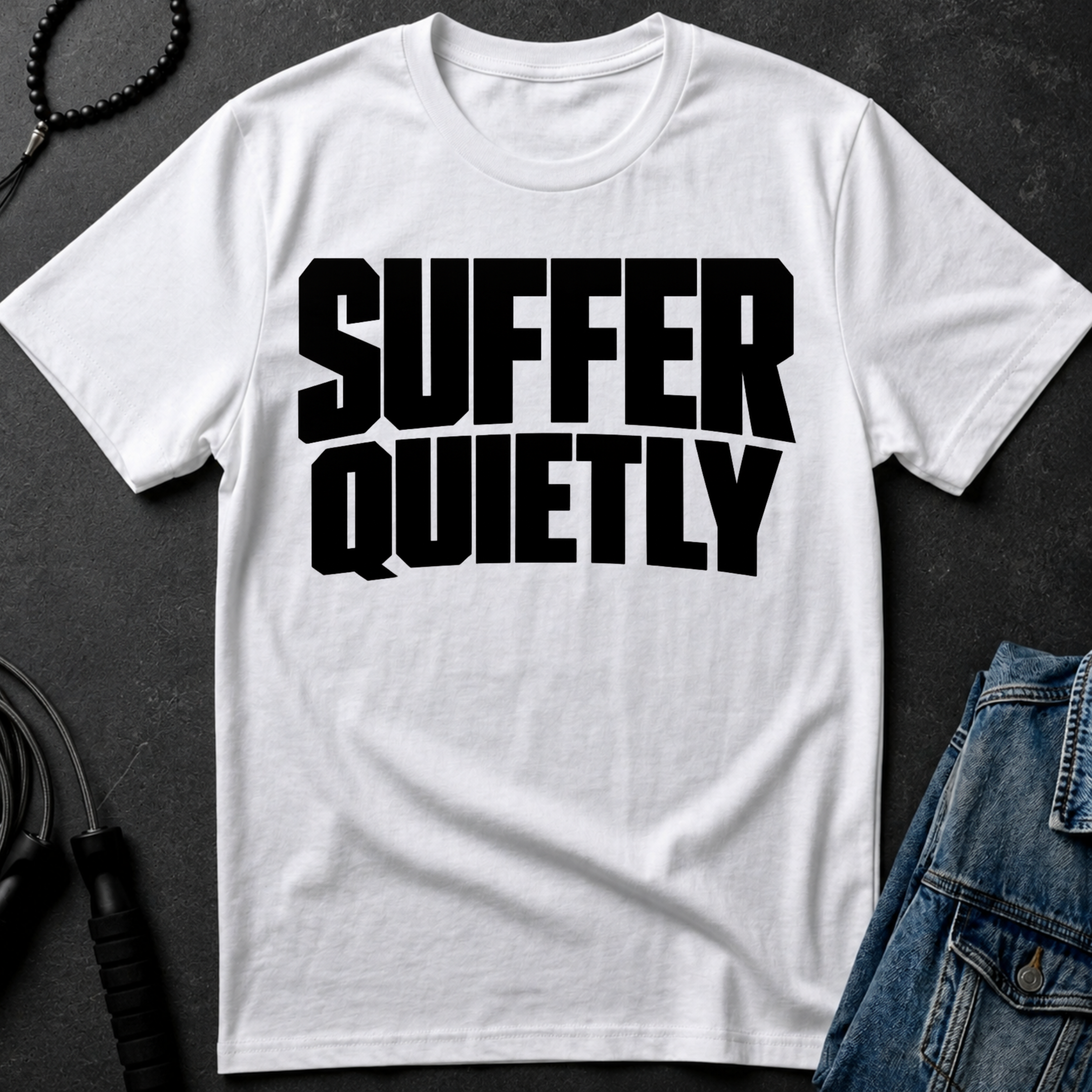 suffer quietly T-Shirt | minimalist text tee