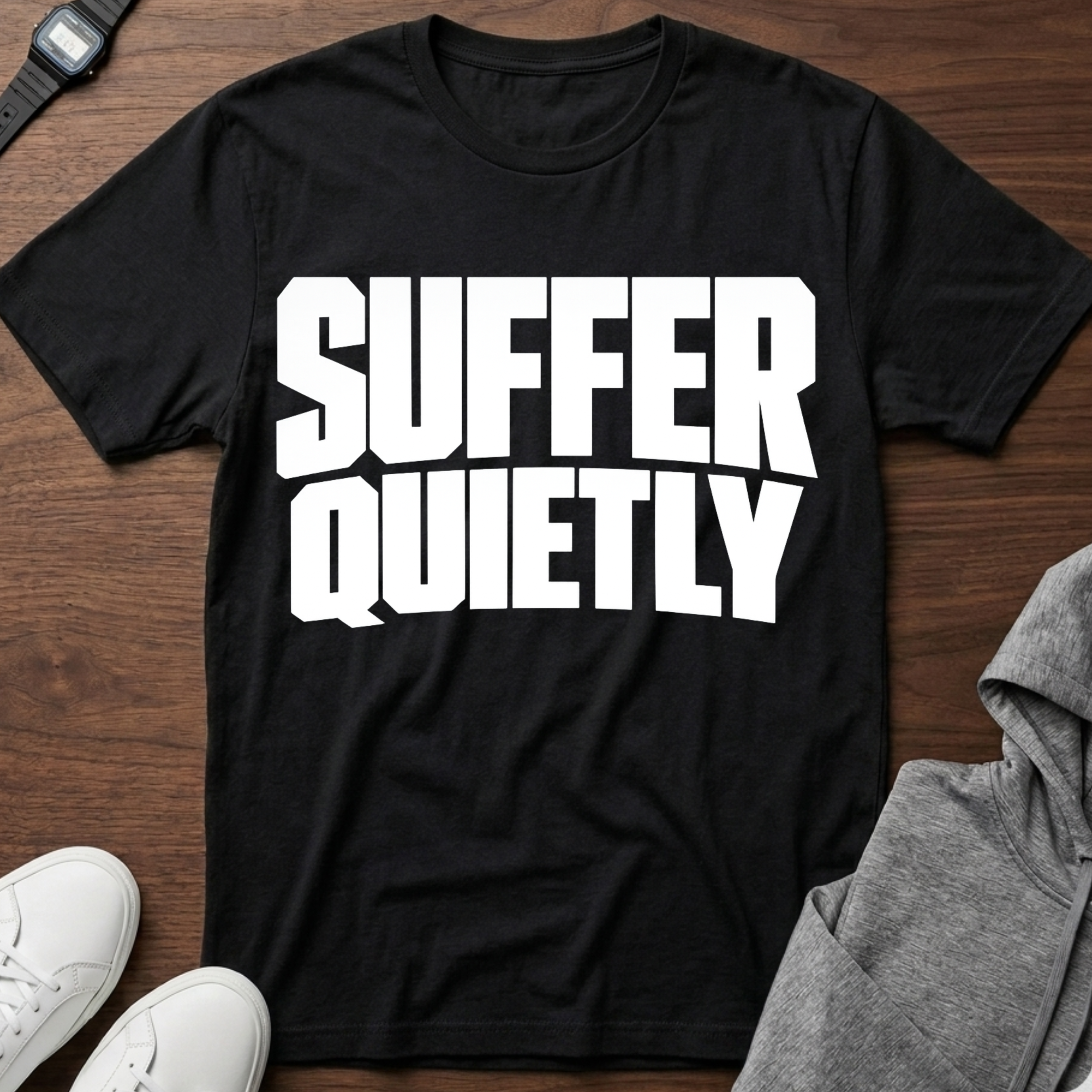 suffer quietly T-Shirt | minimalist text tee
