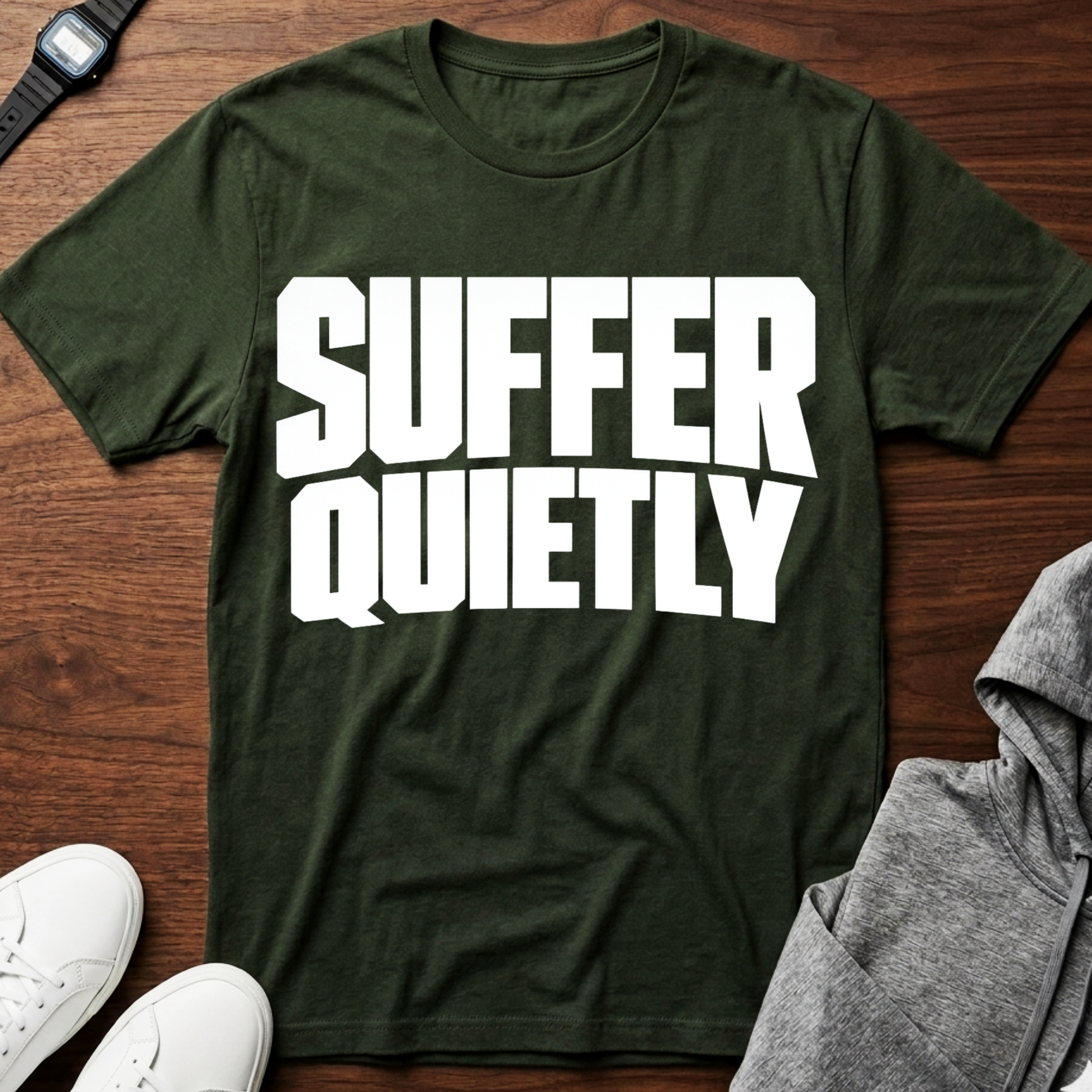 suffer quietly T-Shirt | minimalist text tee