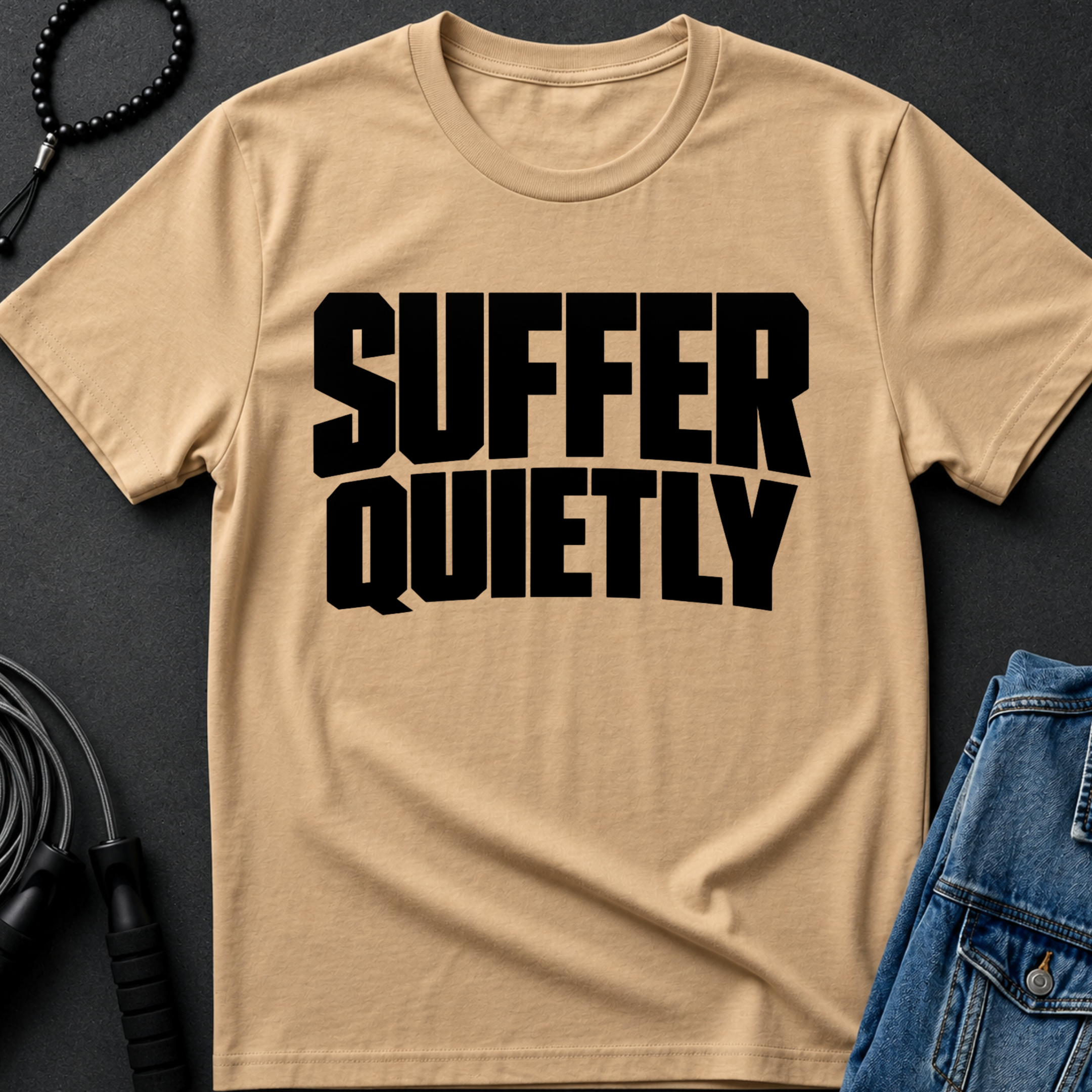 suffer quietly T-Shirt | minimalist text tee