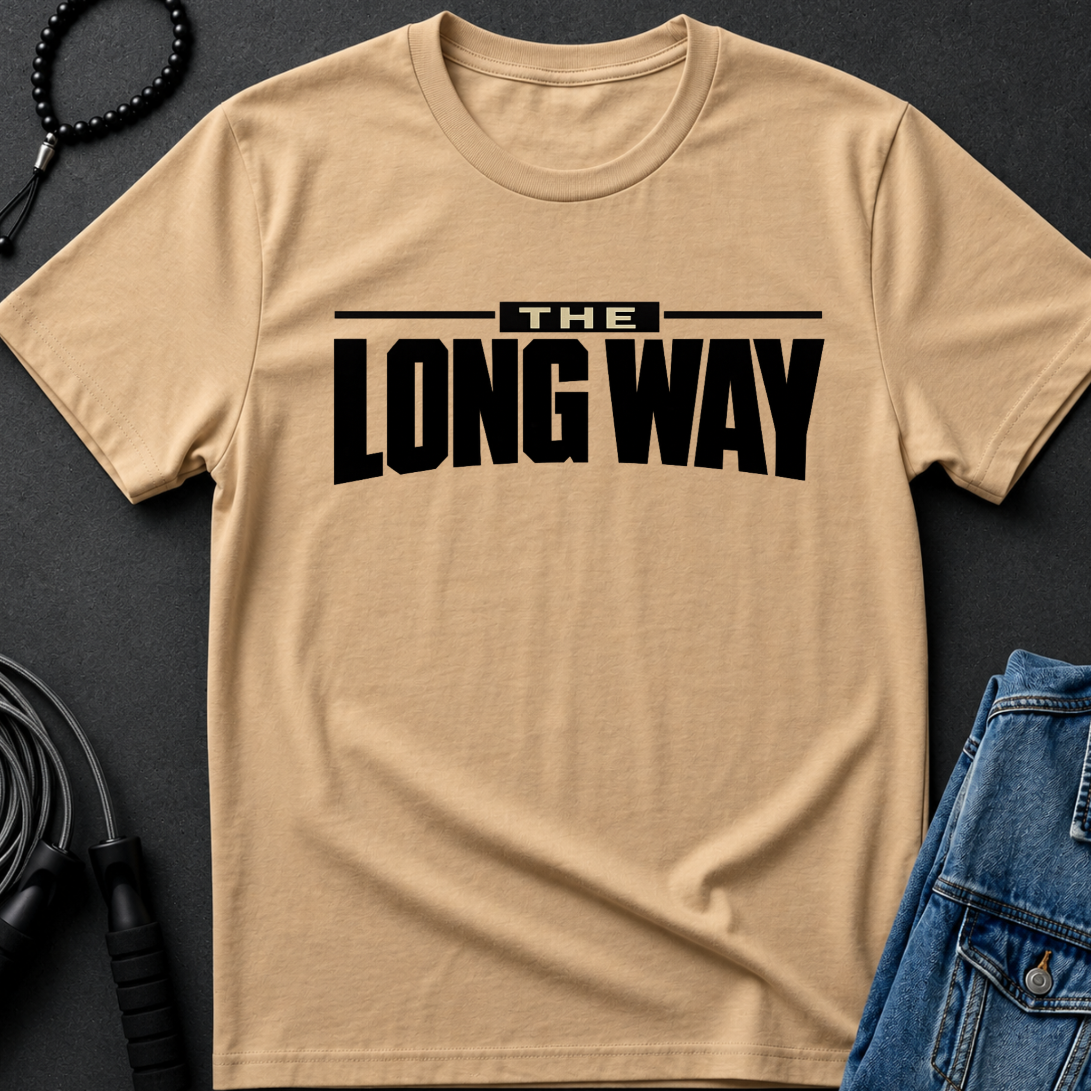 the long way T-Shirt | Typography Travel Quote, Minimal Road Trip Tee