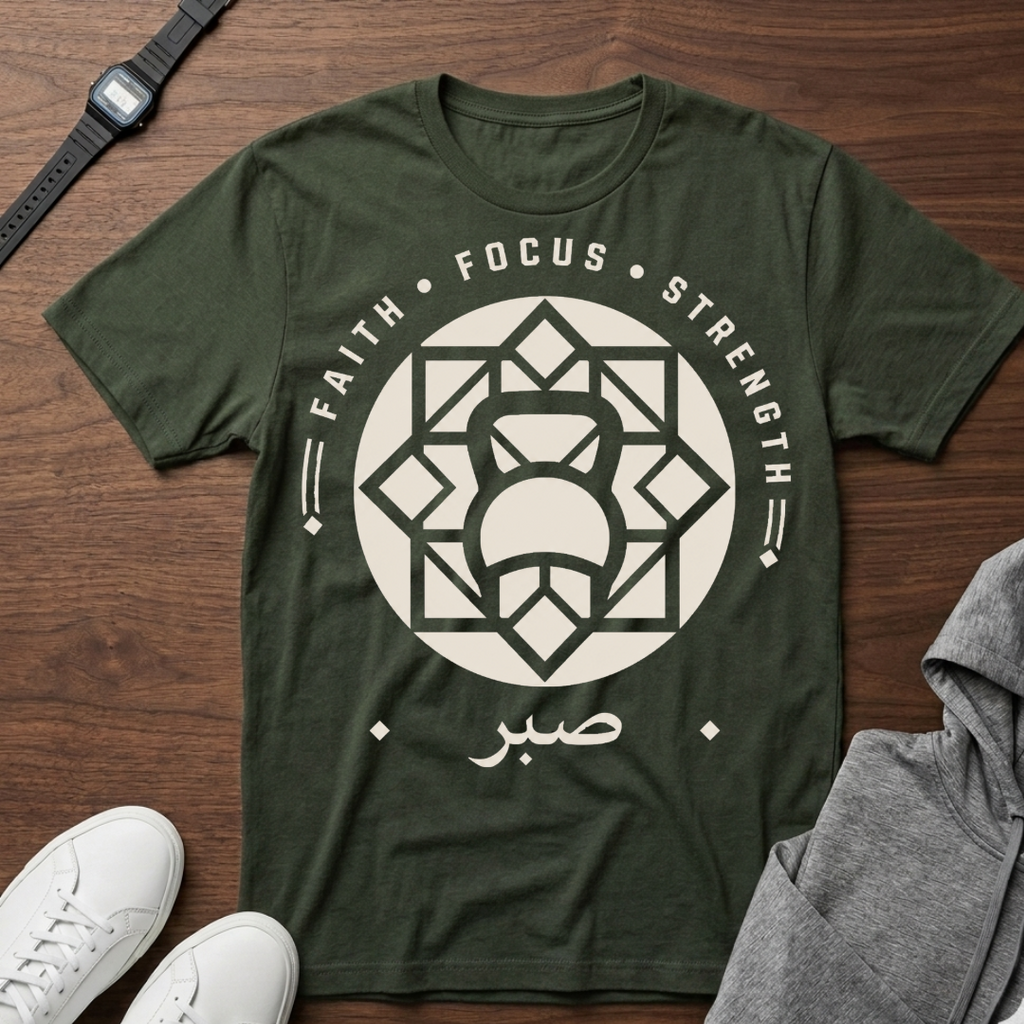 Faith Focus Strength T-Shirt | Inspirational Scripture Typography