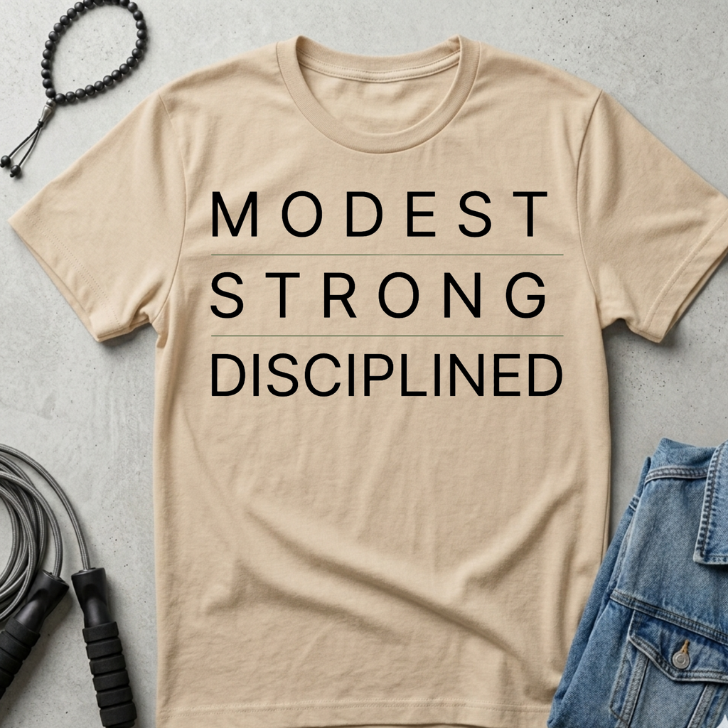 modest strong disciplined Tee